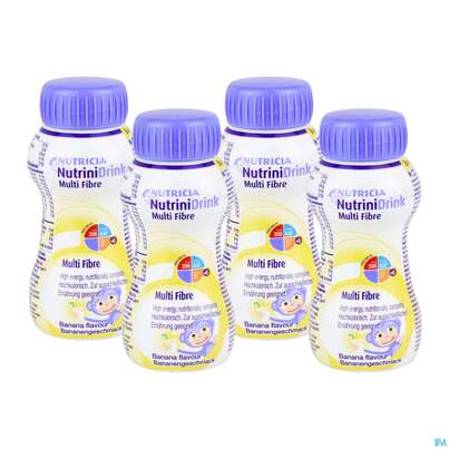 Sie sehen eine Packung Nutrini/drink Flasche Multifibre 200ml Banane 24st, Produktbild: 03 Nutrini/drink Flasche Multifibre 200ml Banane 24st, A-Nr.: 3274614 - 03