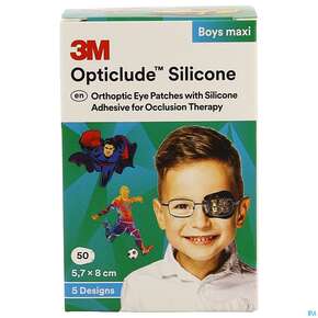 Augenpflaster Opticlude Silicone Boy Maxi 5,7x 8cm 2739pb 50st, A-Nr.: 4531125 - 01