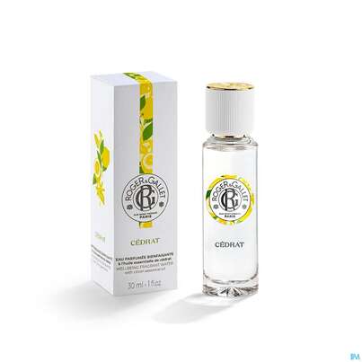 Sie sehen eine Packung Roger&gallet Cédrat Duftendes Wohlfühl-wasser 30ml, Produktbild: 12 Roger&gallet Cédrat Duftendes Wohlfühl-wasser 30ml, A-Nr.: 5668837 - 12