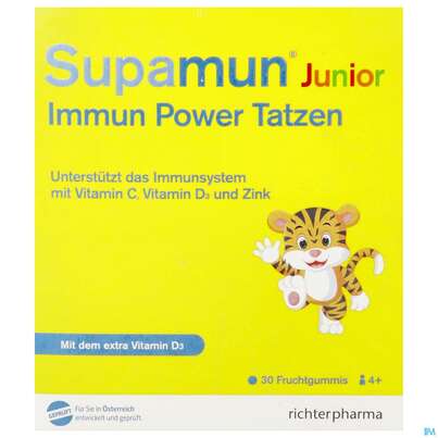 Supamun Immun Junior Power Tatzen Fruchtgummi 30st, A-Nr.: 5091013 - 01