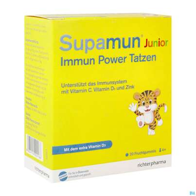 Supamun Immun Junior Power Tatzen Fruchtgummi 30st, A-Nr.: 5091013 - 02